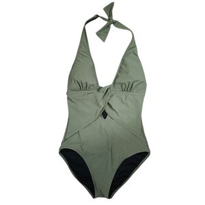Gideon Oberson One Piece Swimsuit‎  10 Olive Beach Vacation Resortwear